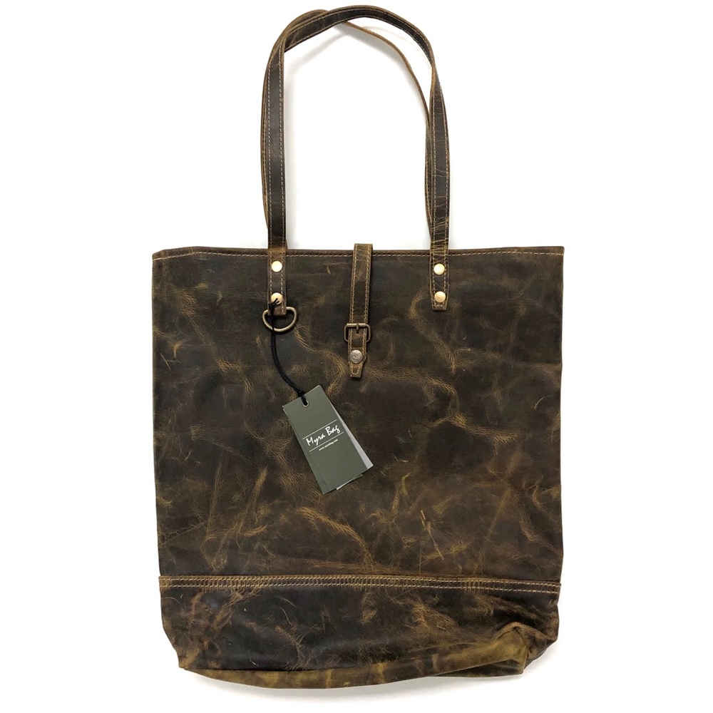 Fleece Leather Tote Bag - Picture 1 of 7